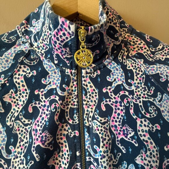 Women's XS Lilly Pulitzer Popover Skipper On The Catwalk Half Zip - Picture 4 of 8